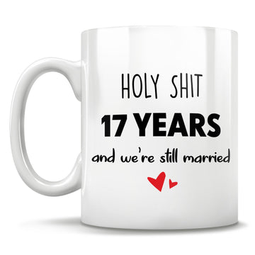 17th Anniversary, 17th Anniversary Gift Mug Cup - Gift Mug - Personalized Coffee Mug