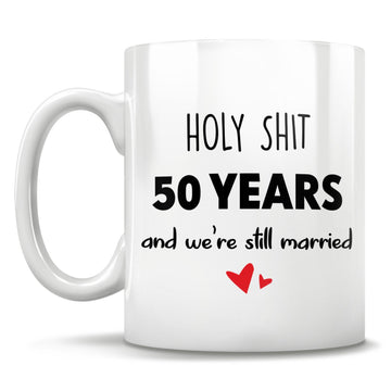 50th anniversary, 50th wedding anniversary coffee cups