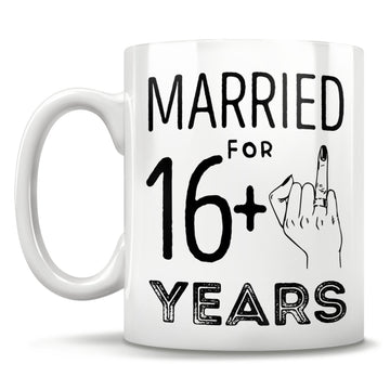 16th anniversary, 16th marriage anniversary gift mug cup