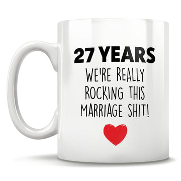 27th anniversary, 27th anniversary marriage turning gift Mug Cup - Gift Mug - Personalized Coffee Mug
