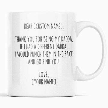 Dadda Gifts Personalized Custom Name Mug Gifts for Dadda Funny Dadda Gift Idea Fathers Day Gift Birthday Dad Christmas Best Dadda Gift