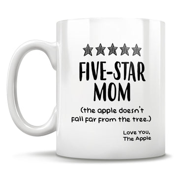 Five Star Mother Mug Cup - Gift Mug - Personalized Coffee Mug, 5 Points Mother Mug Cup - Gift Mug - Personalized Coffee Mug